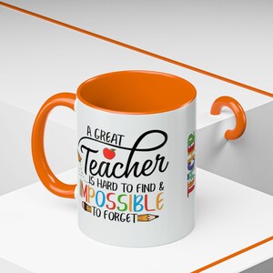 Un buen profesor es difícil de encontrar, imposible de olvidar. Taza de café/taza decorativa (325/444 ml) imagen 20