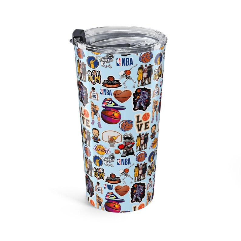 NBA Collage Drinkbeker 590 ml | Basketballogo's, spelers, harten afbeelding 6