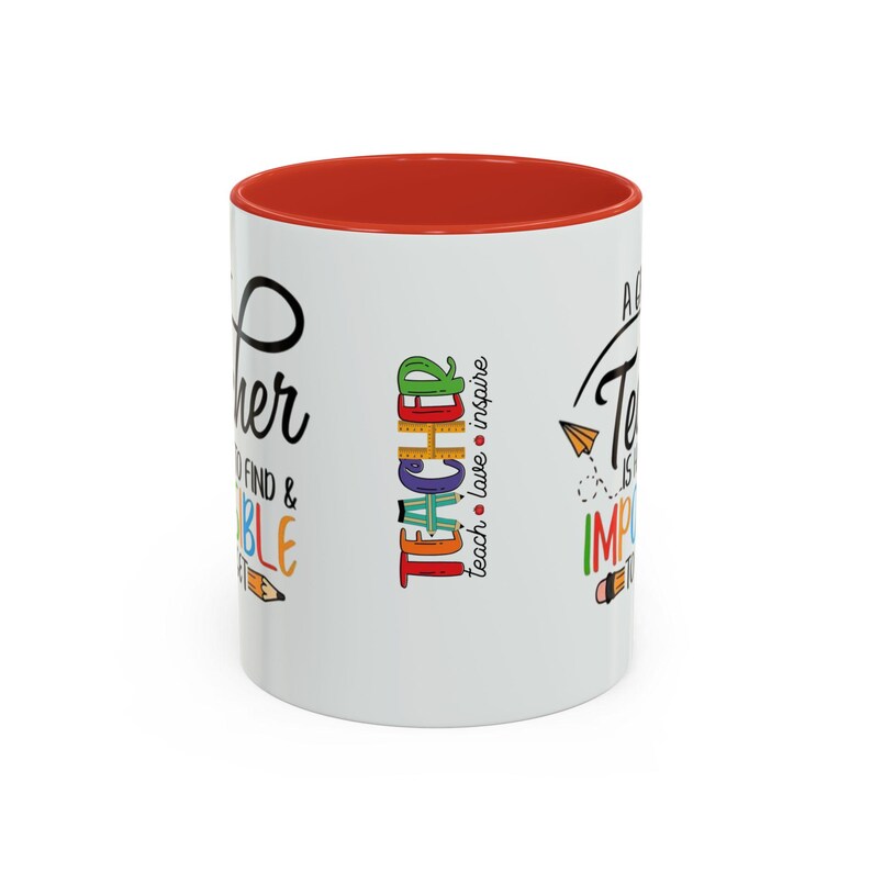 Un buen profesor es difícil de encontrar, imposible de olvidar. Taza de café/taza decorativa (325/444 ml) imagen 5