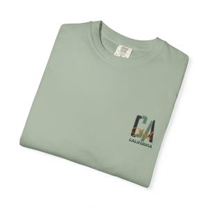 California Beach City graphic T-shirt | CA palm tree surf car design image 5