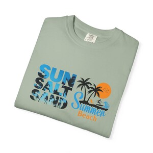Sun Salt Sand Summer Beach T-shirt | Beach Days Graphic Tee image 12