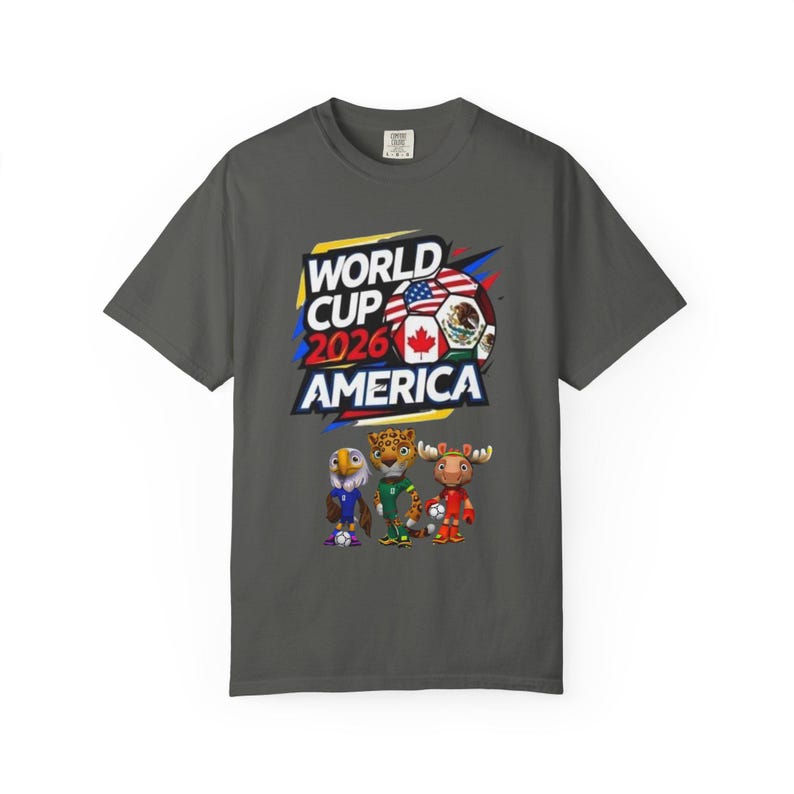 T-shirt WK voetbal 2026 America Soccer Mascottes | Amerikaans voetbalshirt afbeelding 4