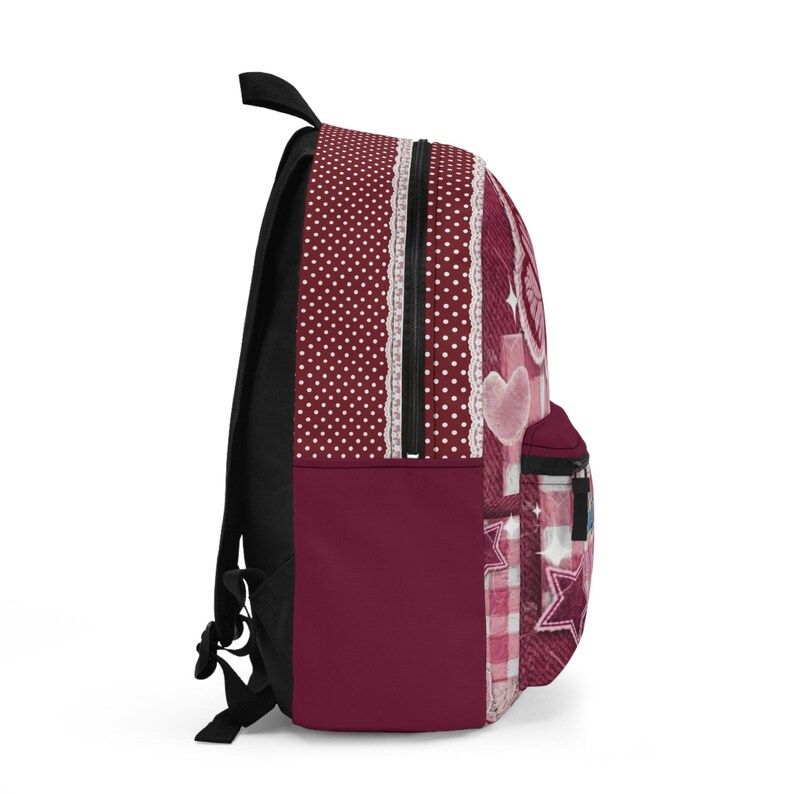 Personalized School Bag,Pink Butterfly Patchwork Backpack | Back to school image 5