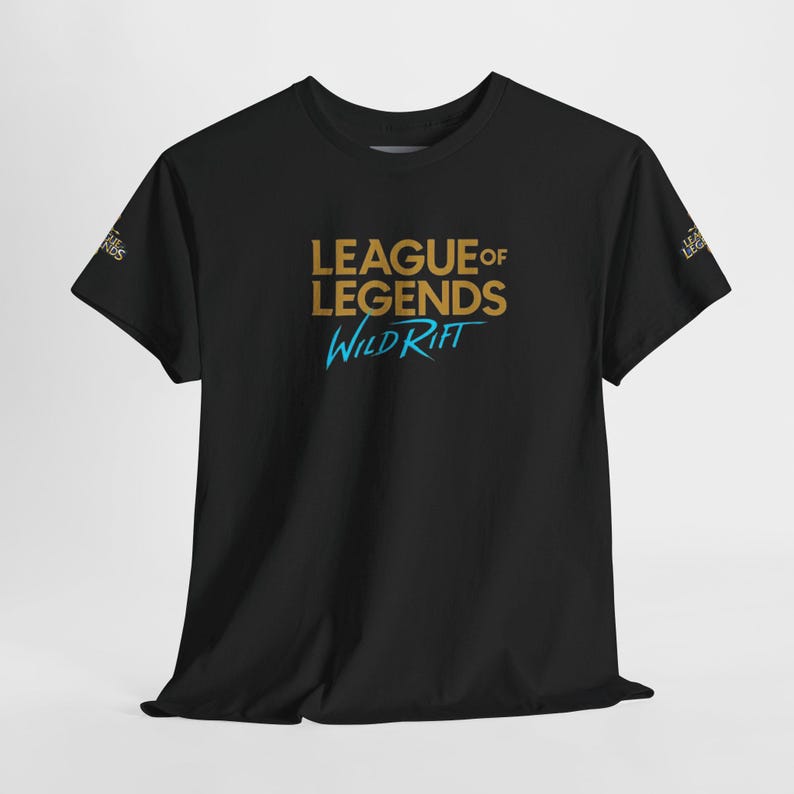 Jeu PC avec logo League of Legends Wild Rift | T-shirt imprimé emblèmes classés dans le dos image 6