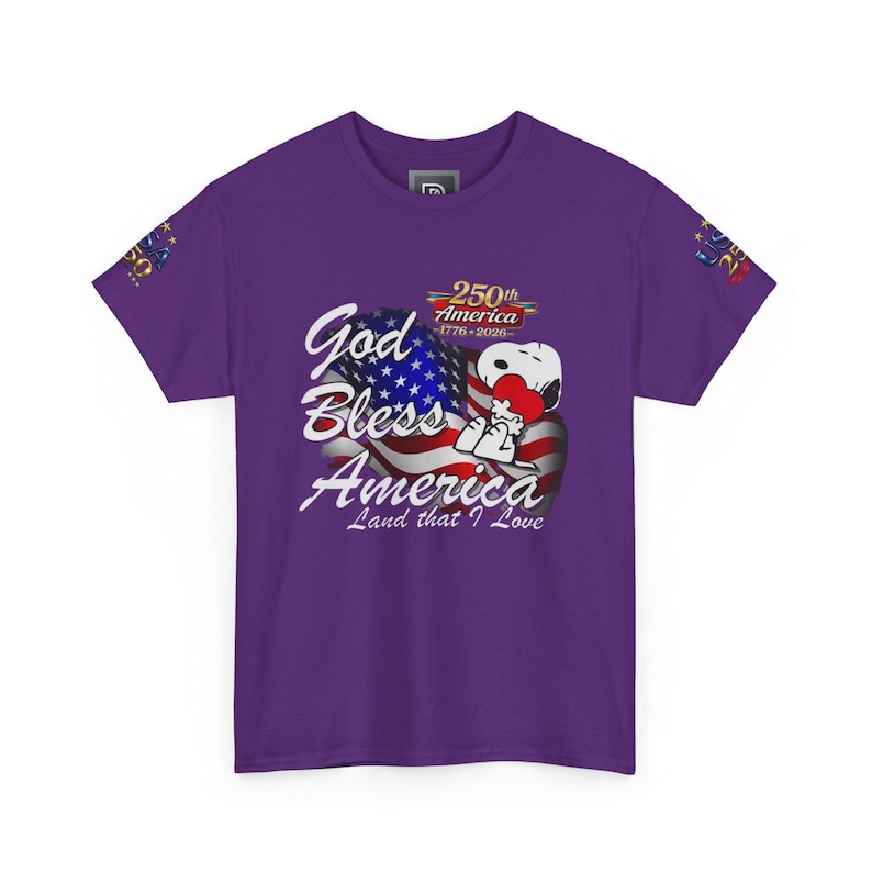 USA 250th Anniversary God Bless America Tee | Patriotic Flag Eagle image 10