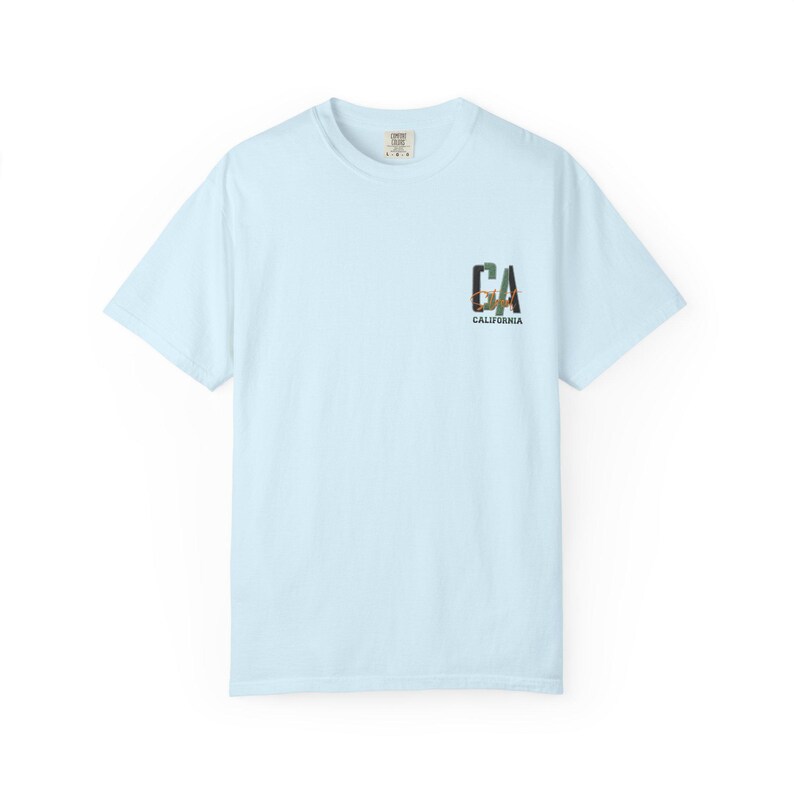 California Beach City graphic T-shirt | CA palm tree surf car design image 10