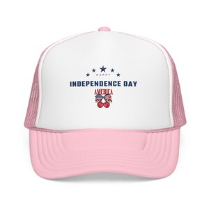 Independence Day America Skull Foam Trucker Hat | 4th of July Patriotic Stars image 4