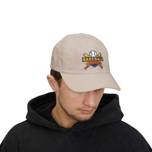 Gorra de béisbol con logo de bates cruzados / Gorra de béisbol bordada imagen 12
