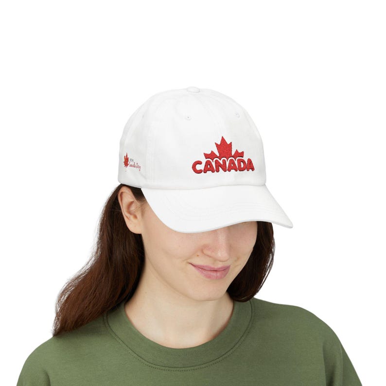 Happy Canada Day geborduurde papa-pet met esdoornblad | Zachte katoenen honkbalhoed afbeelding 15