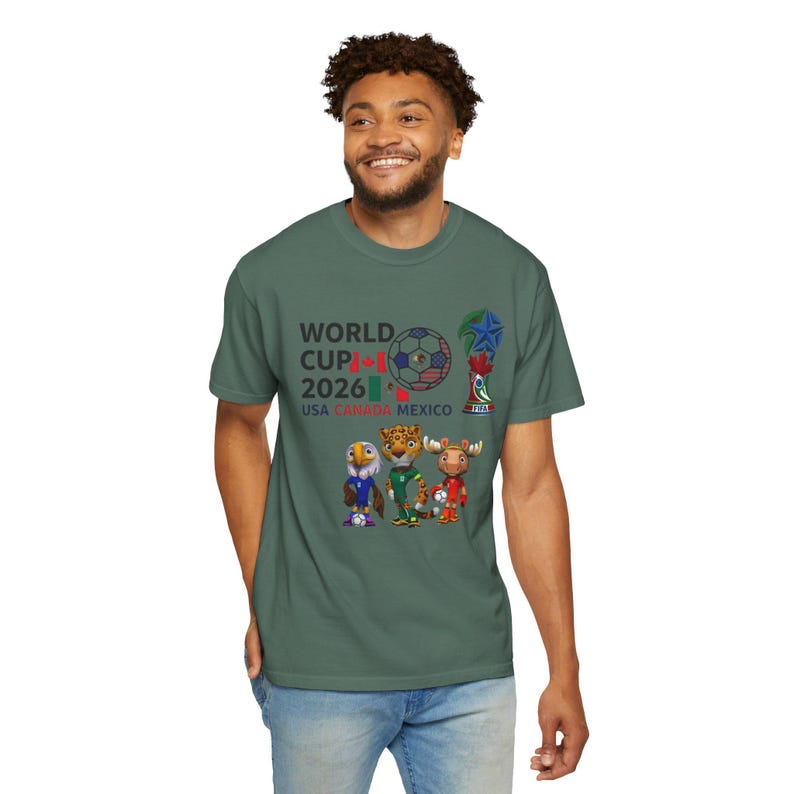 World Cup 2026 Mascots T-Shirt | USA Canada Mexico Soccer Tee image 5