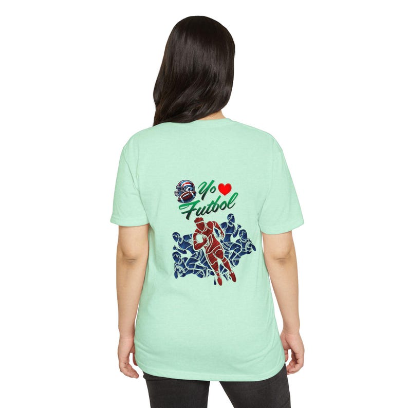 American Futboll T-shirt | Football Player Silhouette, Yo Amor ,Heart Accent image 16