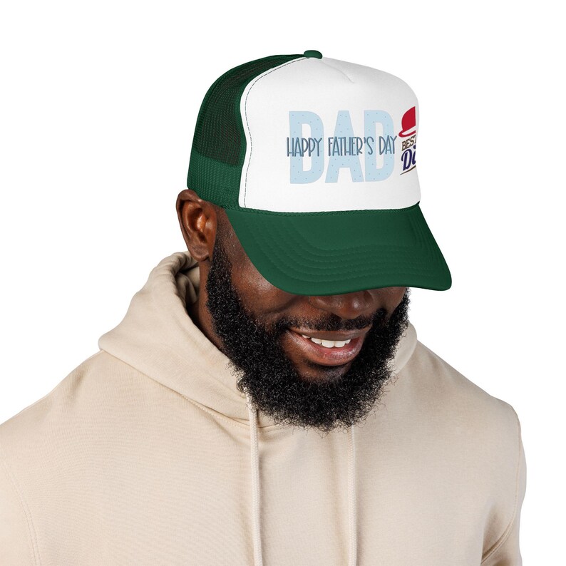 Father's Day Gift Foam Trucker Hat | Vintage Dad Badge image 14