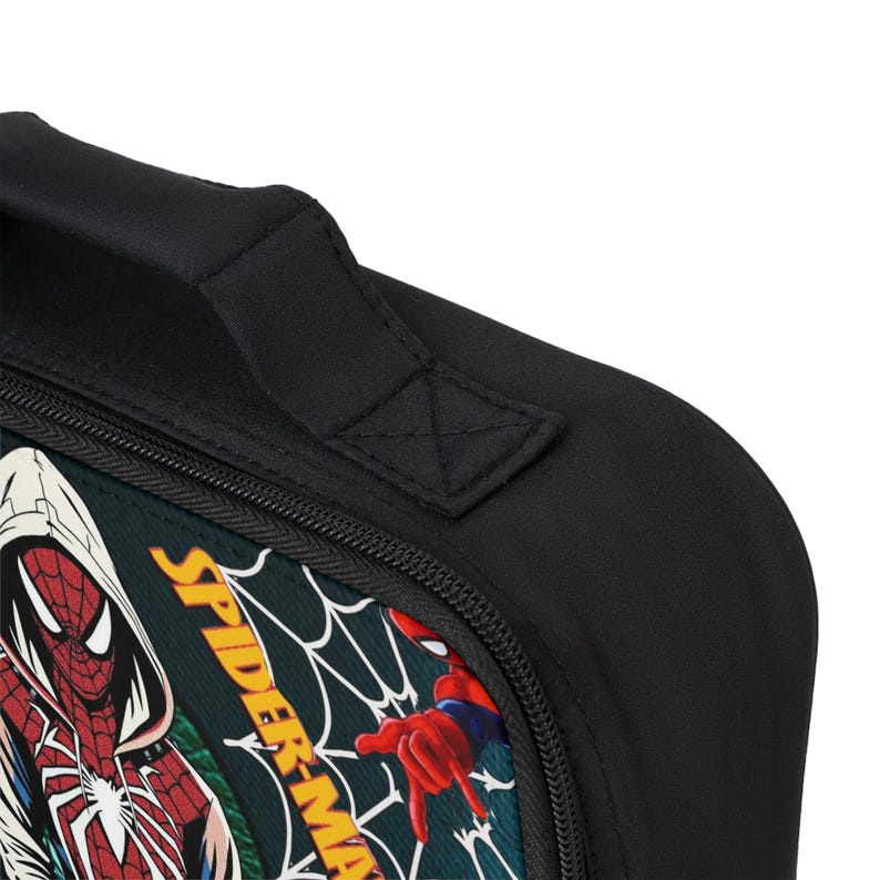 Spider-Man Hooded Hero Lunch Bag | Personalized Name, Web Graphic image 5
