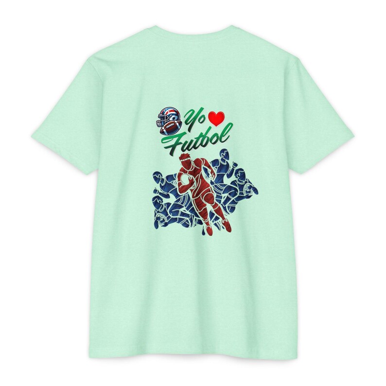 American Futboll T-shirt | Football Player Silhouette, Yo Amor ,Heart Accent image 10
