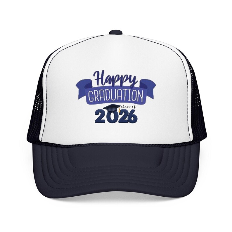 2026年卒業おめでとう！フォーム製トラッカーハット｜卒業帽バナー 画像 1