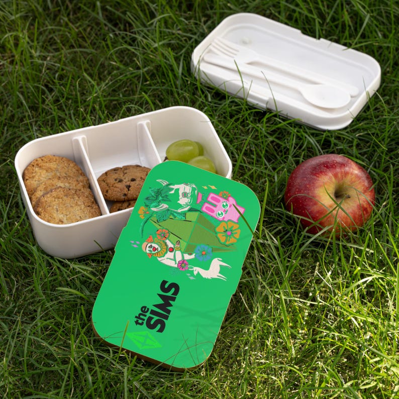 De Sims-personages collage Bento Lunchbox | Gaming-lunchbox, Plumbob-kunst afbeelding 5
