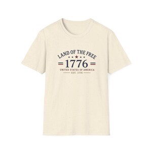 United States 250th Anniversary Land of the Free 1776 T-Shirt | Patriotic Tee immagine 6