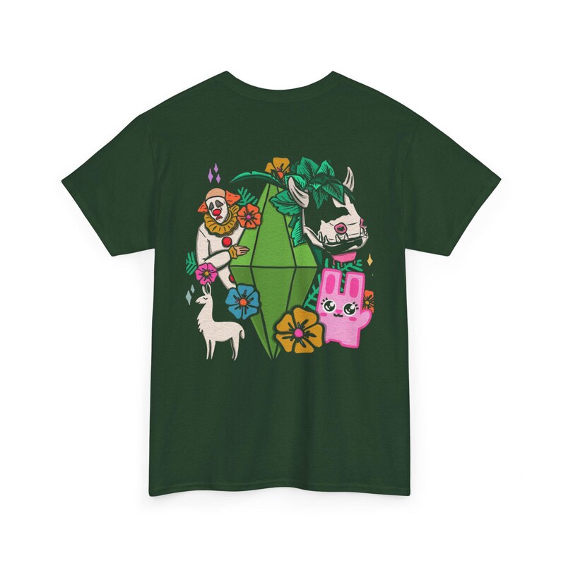 Camiseta de Plumbob de Los Sims / Criaturas Fantásticas, Diseño Floral, Camiseta para Videojuegos imagen 12