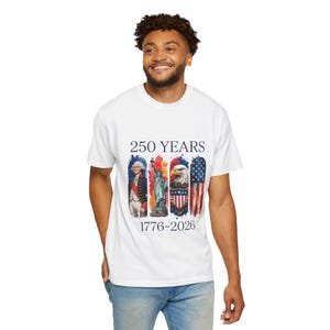 アメリカ建国250周年記念Tシャツ（1776年～2026年）｜愛国的な鷲、自由、国旗 画像 16