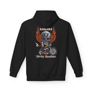 Harley Davidson fans Hoodie, motorcycle riders, vintage style | Biker Skull Floral Chest Graphic image 5