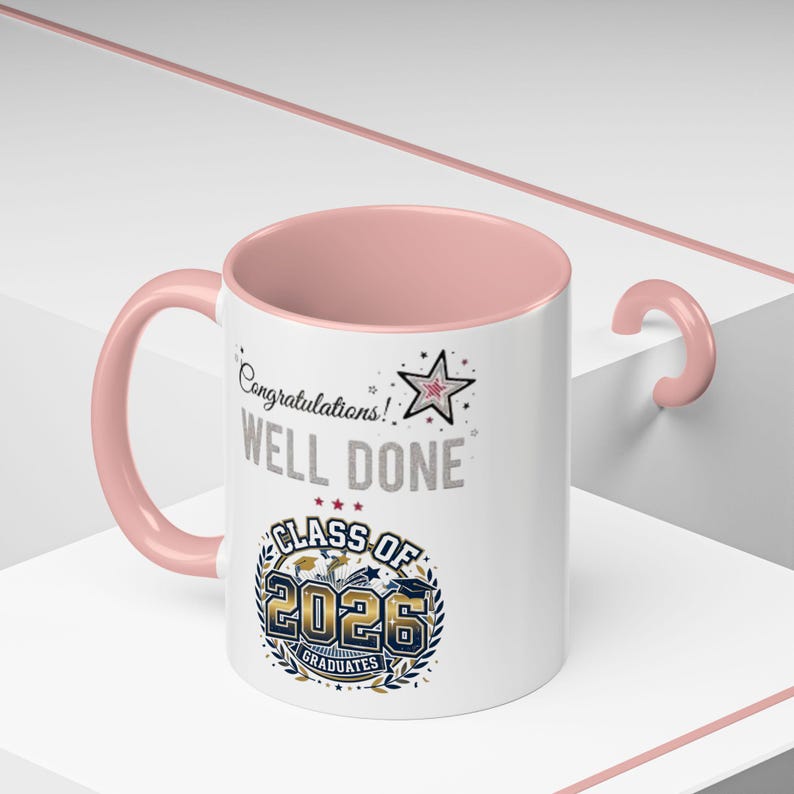 Klasse von 2026 Abschluss Herzlichen Glückwunsch Tasse | Akzent-Kaffeebecher Bild 6