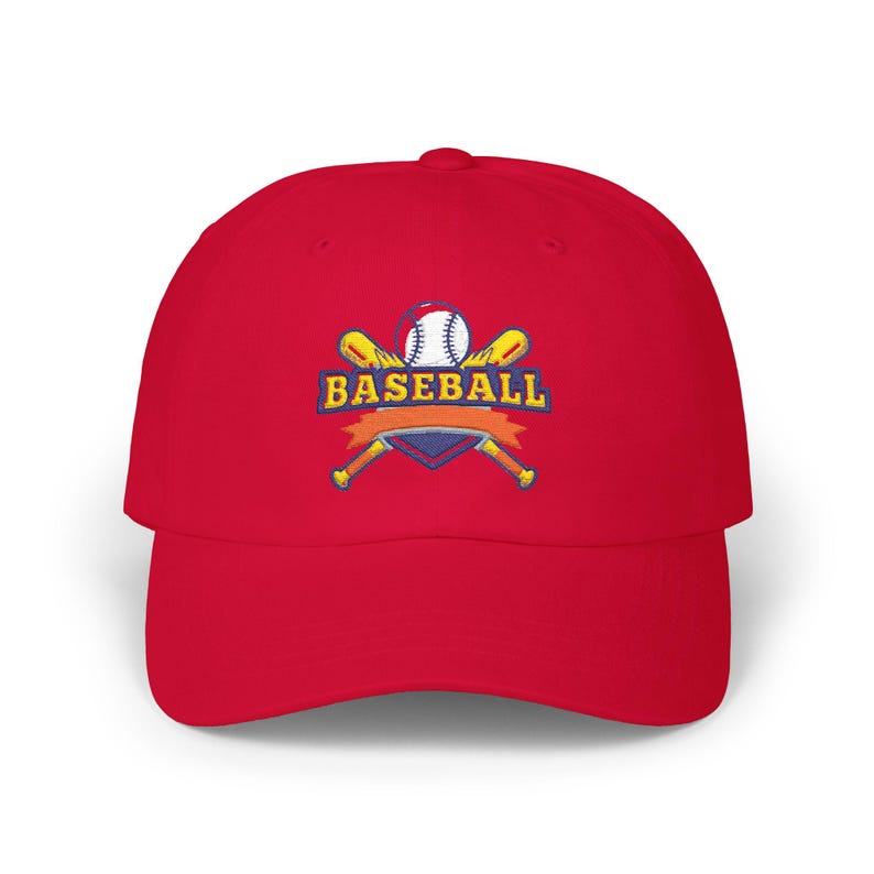 Gorra de béisbol con logo de bates cruzados / Gorra de béisbol bordada imagen 3