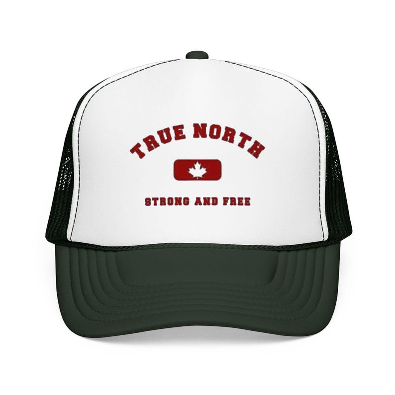True North maple badge Foam Trucker Hat | Strong and Free Canada image 11