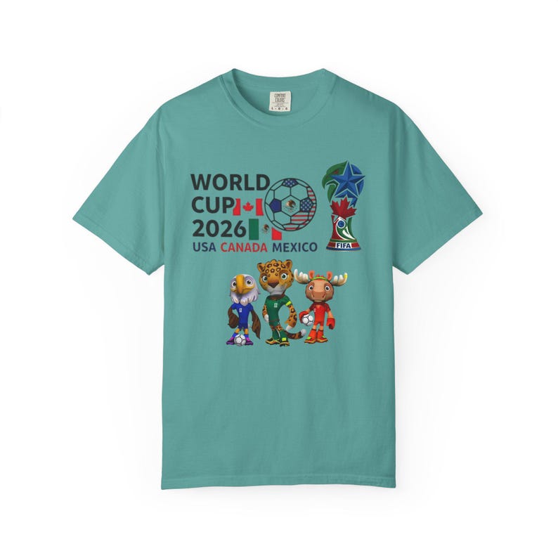 World Cup 2026 Mascots T-Shirt | USA Canada Mexico Soccer Tee image 11