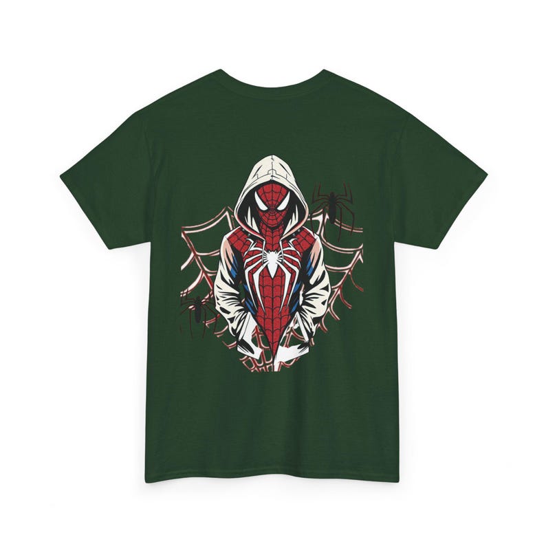 Spider-Man-Hoodie mit Grafikprint | Spinnennetz-Rückenprint Bild 9
