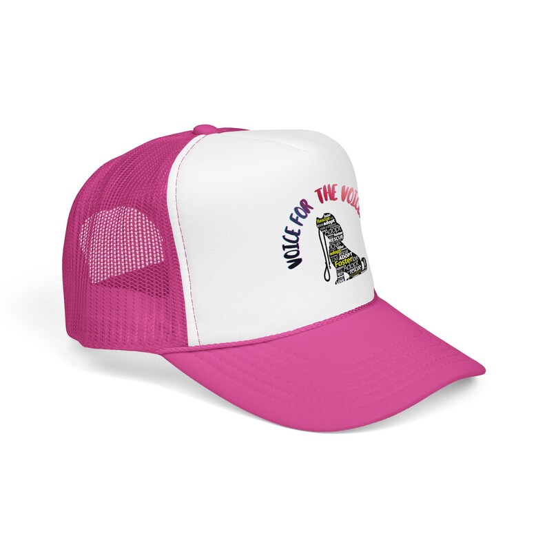 Voice for the Voiceless Foam Trucker Hat | Rescue Dog Paw Print Design image 9