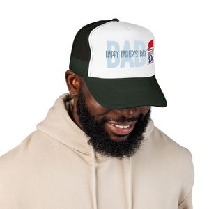 Father's Day Gift Foam Trucker Hat | Vintage Dad Badge image 13