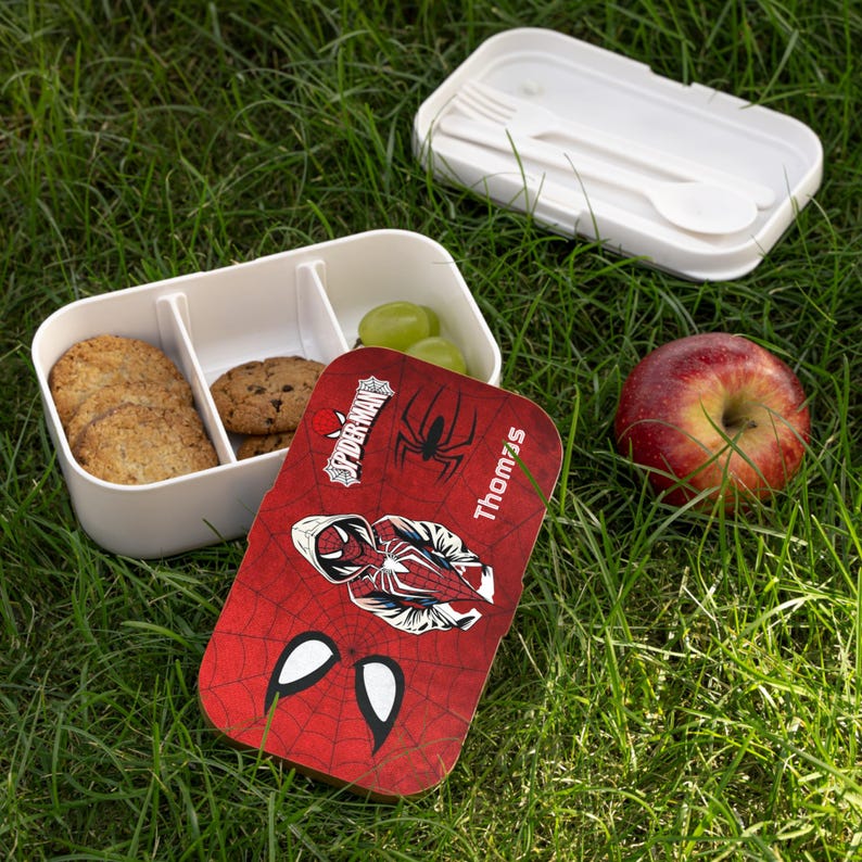 Spider-Man Hoodie Graphic Bento Lunch Box | Personalized Kids Lunchbox image 6