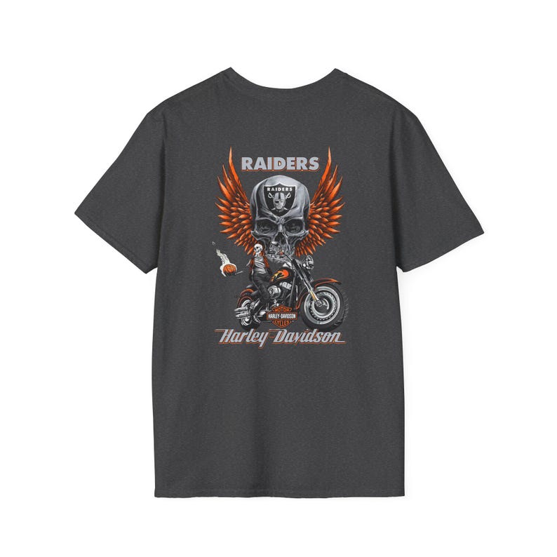 Harley Davidson Fans, Motorradfahrer, T-Shirt im Vintage-Stil | Biker Totenkopf Floral Brust Grafik Bild 11