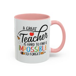 Un buen profesor es difícil de encontrar, imposible de olvidar. Taza de café/taza decorativa (325/444 ml) imagen 9