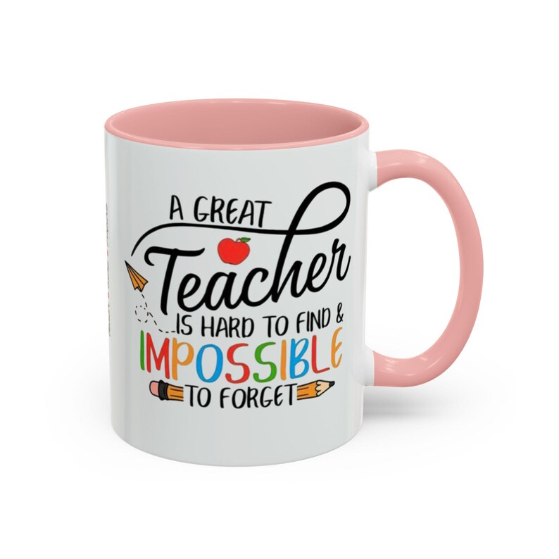 Un buen profesor es difícil de encontrar, imposible de olvidar. Taza de café/taza decorativa (325/444 ml) imagen 9