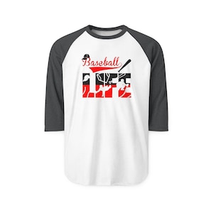Camiseta raglán Baseball Life / Gráfico de bate y guante de béisbol imagen 10