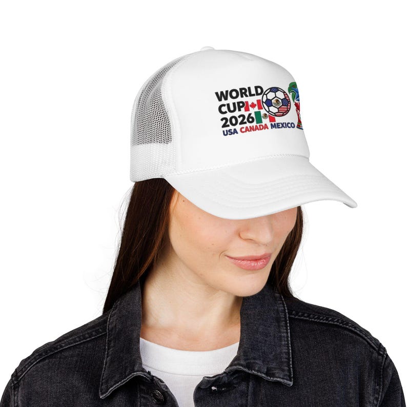 Gorra trucker de espuma con el logo del Mundial de Fútbol 2026 / EE. UU., Canadá, México imagen 13