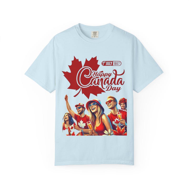 Happy Canada Day Maple Leaf T-Shirt | True North Strong Tee image 14
