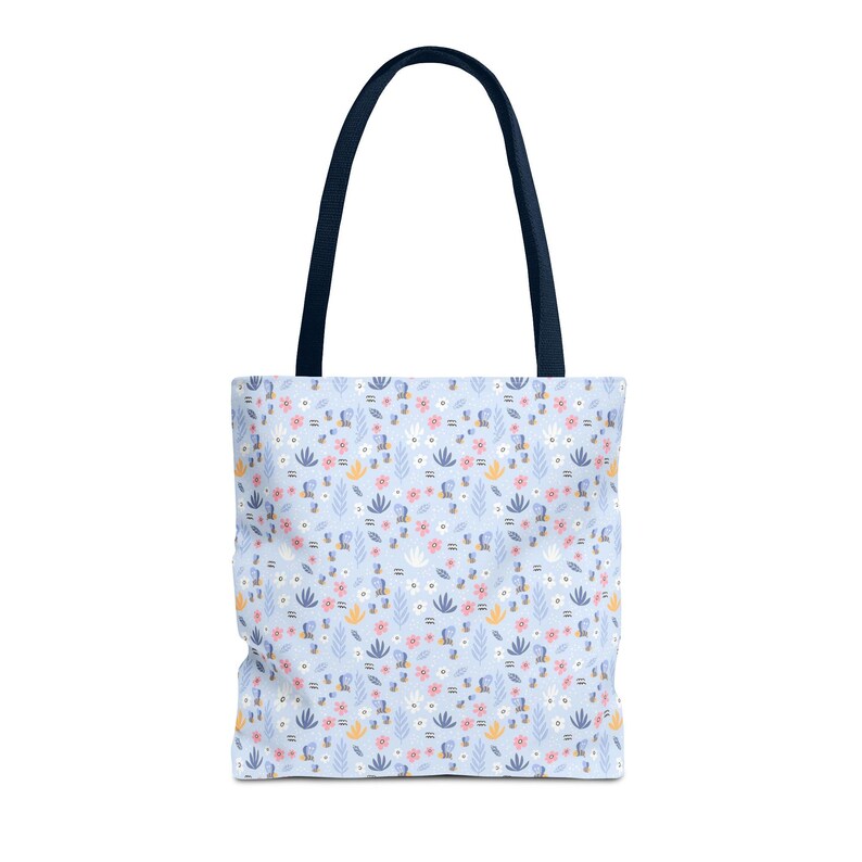 Pastel Floral Pattern Tote Bag | Small Flowers Allover Print image 19