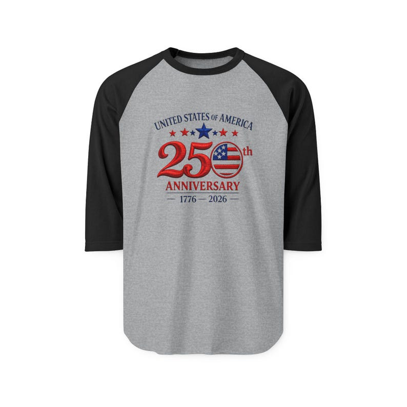 25th Anniversary USA Flag Logo Raglan Shirt | 1776-2026 image 10