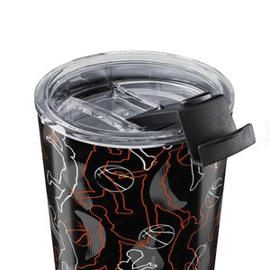 Back To Schol stainless steel body,Basketball Silhouette Thumbler Sports Travel Cup 20oz image 6