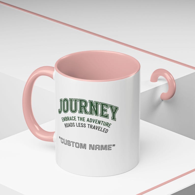 Custom Name Journey Embrace the Adventure Roads Less Traveled Mug | Accent Coffee Mug image 17