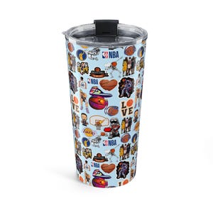NBA Collage Drinkbeker 590 ml | Basketballogo's, spelers, harten afbeelding 5