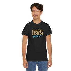 Jeu PC avec logo League of Legends Wild Rift | T-shirt imprimé emblèmes classés dans le dos image 13