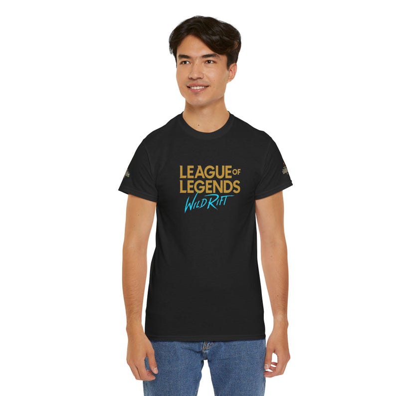 Jeu PC avec logo League of Legends Wild Rift | T-shirt imprimé emblèmes classés dans le dos image 13