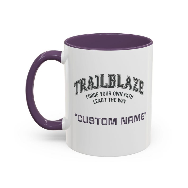 Custom Name Trailblaze 'Forge Your Own Path' Mug | Accent Coffee Mug image 1