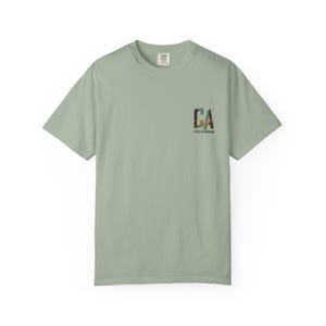 California Beach City graphic T-shirt | CA palm tree surf car design image 4