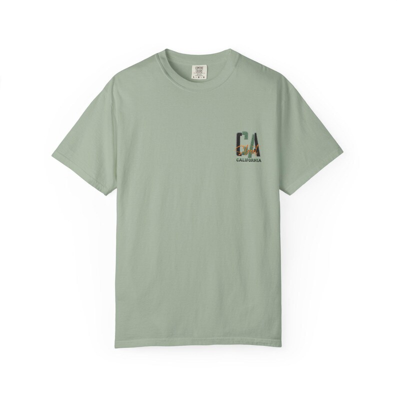 California Beach City graphic T-shirt | CA palm tree surf car design image 4