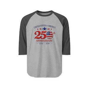 25th Anniversary USA Flag Logo Raglan Shirt | 1776-2026 image 8