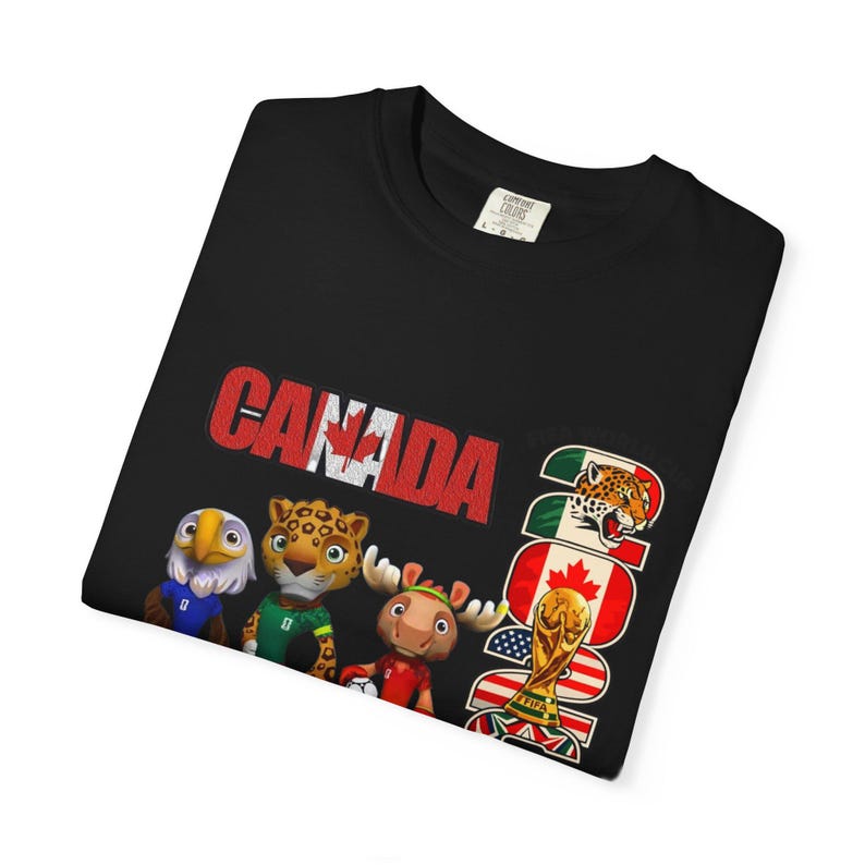 World Cup I Love Canada T-shirt esdoornblad | T-shirt met Canadese karakters afbeelding 18